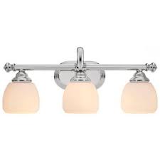 Hampton Bay Lockingwood 3 Light Polished Nickel Bath Light 15083 At The Home Depot