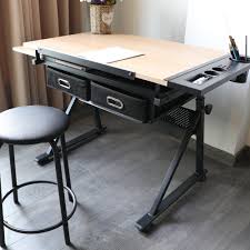 Zeny height adjustable drafting draft desk. The Twillery Co Connery Height Adjustable Drafting Draft Desk Drawing Table Desk Tiltable Tabletop W Stool And Storage Drawer For Reading Writing Art Craft Work Station Wayfair