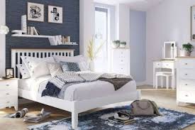 Paint the dresser with the same color used for the outside band on the drawers. Hampton White Painted Oak Bedroom Range Import Furniture Depot