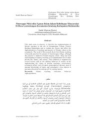 Umat islam menggunakan kuasa mereka dengan mempromosi toleransi dan perpaduan. Pdf Pelaksanaan Nilai Nilai Ajaran Islam Dalam Kehidupan Masyarakat Di Desa Garuntungan Kecamatan Kindang Kabupaten Bulukumba