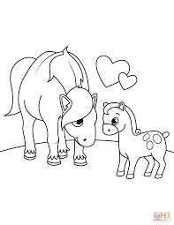 The kids will love these fun santa coloring pages. Mother Horse And Foal Coloring Pages Horse Coloring Pages Horse Coloring Free Printable Coloring