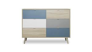 Weiß nachttisch nachtschrank kommode konsole beistell mit 1 schublade neu. Kommode Cuba Sideboard Anrichte Sonoma Eiche Weiss Grau Petrol 120x85