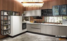 white and gray laminate l shaped