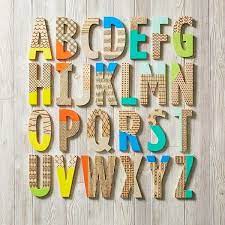 Creative Paint Dipped Letters From The Land Of Nod Wooden Letters Wooden Letters Decorated Wood Letters