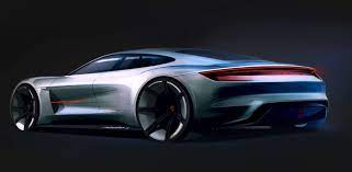 Porsche Mission E Concept Design Sketch Mission E Porsche Mission Concept Cars