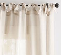 Belgian Flax Linen Tie Top Sheer Curtain In 2021 Tie Top Curtains Curtains Bedroom Sheer Linen Curtains