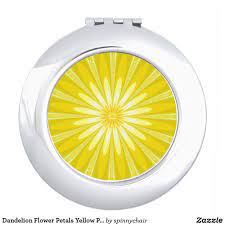 Dandelion Flower Petals Yellow Pattern Compact Mirror Zazzle Com Compact Mirror Yellow Pattern Flower Petals