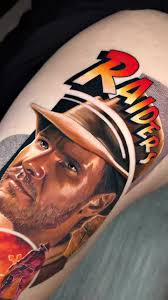 @chrisrigonitattooer #indianajones #tattoo #tattooideas #legtattoo