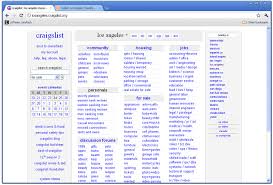 Craigslist provides local classifieds and forums for jobs, housing, for sale, services, local community, and events. Craigslist