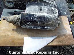 A customer got in touch with me about repairing a skeg on a mercruiser outdrive. Custom Boat Repairs Boat Repair Jobs Skeg Repair