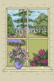 Maybe you would like to learn more about one of these? Maria Diaz Designs Summer Window Cross Stitch Chart Cross Stitch Landscape Cross Stitch Flowers Cross Stitch Rose
