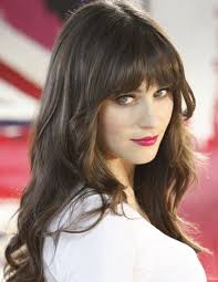 The length (a long fringe is good for rectangular or oval face shapes; 8 Of The Most Stunning Full Fringe Hairstyles 2018 For Women With Long Hair Hair And Comb Zooey Deschanel Hair Hair Styles Long Hair With Bangs