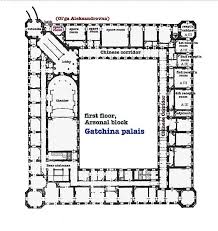 Gatchina Palace First Floor Plan Before Wwii Chateau Maison