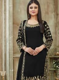 Plain black suit with contrast dupatta / black colour combination ideasblack colour suit with contrast dupatta ideas collection. Popular Black Plain Salwar Kameez And Black Plain Salwar Suits Online Shopping