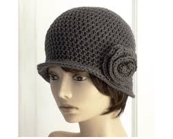 Hand Crochet Soft Cotton Cloche Hat With Rose Flower and Leaf, Custom