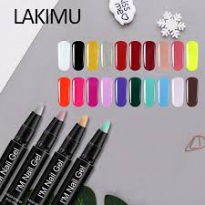 Product titleset of 5pcs nail polish remover removal pens with co. Lakimu 5ml 35 Colors Uv Gel Nail Pen Semi Permanent Diy Decoration Nail Polish Not Fading Green And Safe Top Base Coat Primer Nail Gel Aliexpress
