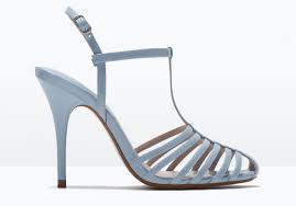 Zara Light Blue High Heel Sandals Shoeperwoman