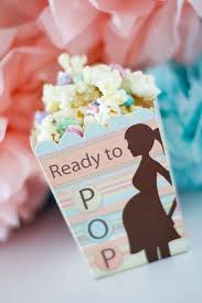 Amazing, glossy popcorn style baby shower favor box with stripes available in blue or pink and perfect as a favor box, container or as a carrying case for baby shower candy buffet. Cute Baby Shower Ideas Love This Idea Baby Shower Popcorn Baby Shower Diy Popcorn Party Favors