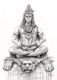 Shiva Portrait Painting By Olga Shvartsur