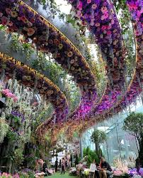 A Dome Of Flowers In Singapore City Cities Buildings Photography In 2020 Beautiful Gardens Singapore Garden Hanging Garden