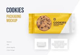 Flow Pack Cookies Mockup Top View 2psd 571666 Products Design Bundles In 2020 Design Bundles Template Design Mockup