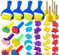 YGDZ Paint Sponges for Kids, 39pcs Early Learning Toddlers Sponge Paint  Brushes Stamps Foam Art Craft Drawing Tools