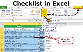 Checklist In Excel How To Create Checklist In Excel Using