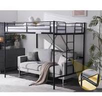 VINGLI tempat tidur loteng ukuran penuh dengan tangga datar untuk orang  dewasa, anak-anak dan remaja muda, tanpa kotak diperlukan pegas, dukungan  Slat ...