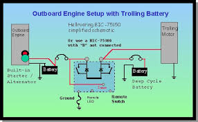 How to charge a deep cycle battery from the alternator. Outboard With Trolling Battery