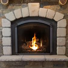 I think a gray stack stone would look good behind your stove. Gas Fireplaces In Our Fireplace Showroom