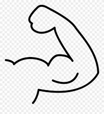 How to draw muscular arms. Muscle Flex Outline Comments Flexing Arm No Background Clipart 4590529 Pinclipart