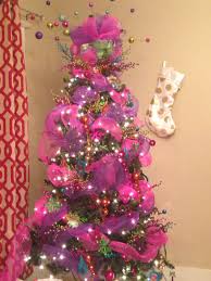 Pink Blue Orange Gold Purple Green Red Christmas Tree Deco Mesh And Ribbon My Favo Ribbon On Christmas Tree Mesh Christmas Tree Christmas Tree Themes