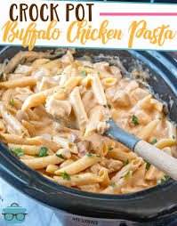 Crock Pot Buffalo Chicken Pasta The Country Cook