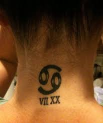 Breast cancer awareness tattoo can be teamed up with a religious symbol, for example, a cross. Cancer Symbol Tattoo Design