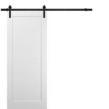 Sliding Barn Door 32 X 84 With Hardware Quadro 4115 White Silk Top Mount 6 6ft Rail Hangers Sturdy Set Wooden Solid Panel Interior Doors Walmart Com In 2020 Barn Door Doors Interior Sliding Barn Door