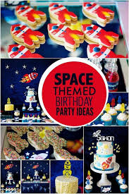 Birthday Party Decoration Ideas For 4 Year Old Boy A Boy S Outer Space Themed Birthday Party Spaceships Laser Beams Space Birthday Party Boy Birthday Party Themes Birthday Party Themes