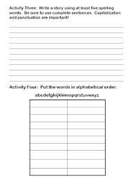 Underline the spelling words in the story. Name Spelling Contract Week Of Complete Four Out Of The Five Activities Ppt Download