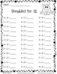 Math for week of april 19. Adding Doubles And A Freebie 2nd Grade Math Worksheets Math Fact Worksheets Second Grade Math