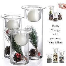 Check out our ball candle holder selection for the very best in unique or custom, handmade pieces from our candleholders shops. Set Of 3 Glass Hurricane Candle Holders Filled With Holiday Flowers Decorative Sphere Ball Candle Holders Christmas Floral Home Decor Centerpiece Flowers Are Removable White Candles Included Buy Online In Antigua