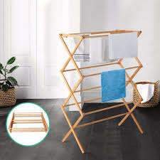 Check spelling or type a new query. Artiss Foldable Clothes Airer Laundry Drying Rail Rack Coat Garment Hanger Stand Bamboo Shelves Buy Portable Clothes Lines 9350062200520