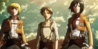 Eren mikasa armin levi jean connie sasha christa/historia ymir marco bertholdt reiner annie erwin hanji (moblit runs to help her) mike petra auruo, erd and gunther pixis riko hannes the king it took me so many hours cuz i had to edit some of the gifs. Attack On Titan Eren And Mikasa S Relationship May Be Broken Beyond Repair