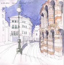 Done with @worldfamousink @kwadron needles and @equaliser_tattoo_official tattoo pen at @phobostattoogallery. Verona Arena I Italy Sketches Verona Urban Sketching