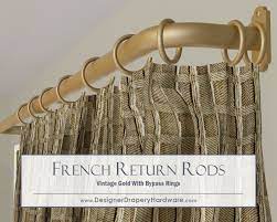 French rods or french poles are one of the most popular drapery hardware styles right now. Kirsch Drapery Hardware Kirsch Curtain Rods And Discount Drapery Rods Colorful Curtains Elegant Curtains Layered Curtains