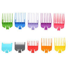 Miaco hair clipper guide comb, leaves hair 1 long. 10 Pcs Professional Hair Clipper Combs Guides Replacement Guards Set 3171 500 1 2 To 1 Fits Most Size Wahl Clippers Trimmers Radom Colors Pricepulse