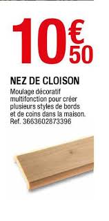 Nez de cloison pour cloison de 70 mm sans noeud blanc 11 x 73 mm l 2 5 m au meilleur prix en stock livraison rapide dans toute cloison placostil fiche technique. Nez De Cloison