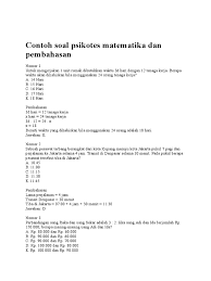 Check spelling or type a new query. Contoh Soal Psikotes Matematika Dan Pembahasan