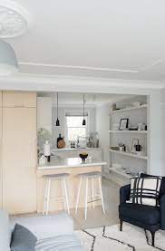 This is the most basic idea for a charming gray and white kitchen, and it works best for smaller spaces. F16u Bx1rkwb8m