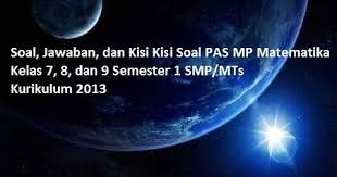 Penjajahan belanda di indonesia dimulai sejak didirikannya voc (vereenigde oost indische compagnie) pada 20 maret 1602. Soal Kunci Kisi Pas Matematika Kelas 8 Semester 1 Smp Mts Kurikulum 2013 Tp 2020 2021 Gelap Terang