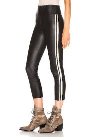 Black And Gold Leggings Sprwmn Athletic Capri Legging In Black Gold Stripes Modesens Legging Capri Leggings Black Leggings
