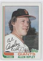 Allen Ripley Baseball Cards